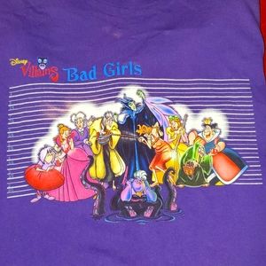 Rare Vintage Disney Resort Villians Bad Girl T-Shirt 100% Cotton Plus Size